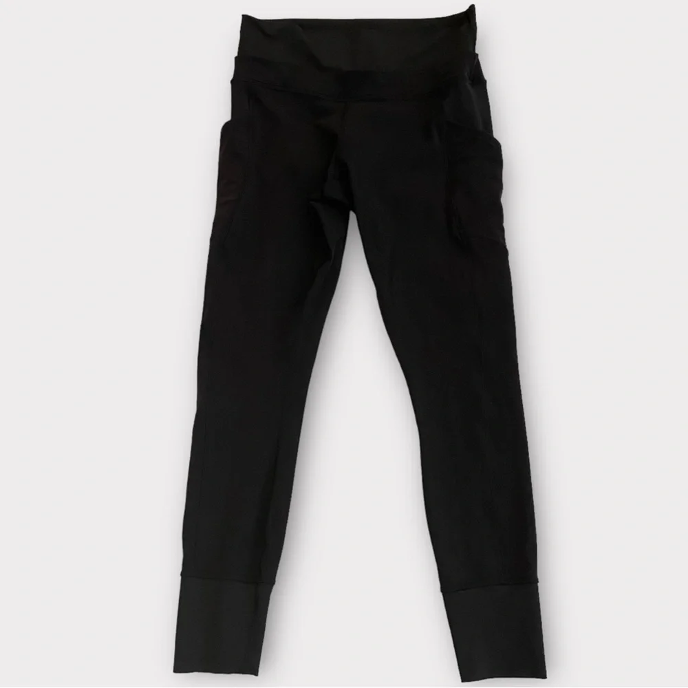 Lululemon Women’s Leggings High Waisted Ribbed Side Pockets Yoga Pilates Gym